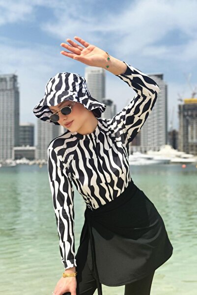 Genel Markalar 3Lü Tesettür Mayo Takım Zebra
