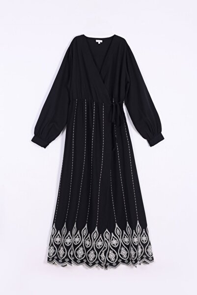 By Mare Style Black Long Double Breasted Tunic Dress