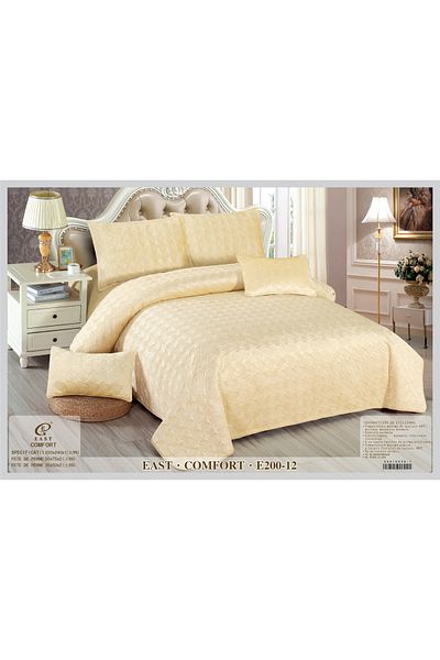 FIONNA.RO 5 Piece Velvet Duvet Cover Set - Ivory