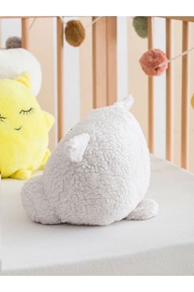 LC Waikiki Lcw Home Ecru Embroidery Detailed Plush Filled Rabbit Doll Throw Pillow 23 cm