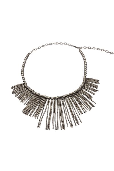 Smyrna Silver Plated Zamak Necklace (Stick Necklace)