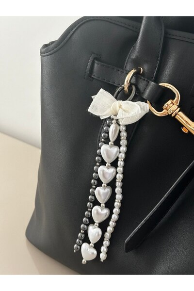 Nues حقيبة على شكل قلب لؤلؤي / إكسسوار للحقيبة