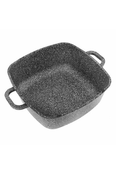 Klausberg Square pot with lid 26x26 cm, 5.5L – Klausberg KB 7531, marble coating, for all hobs, modern gray
