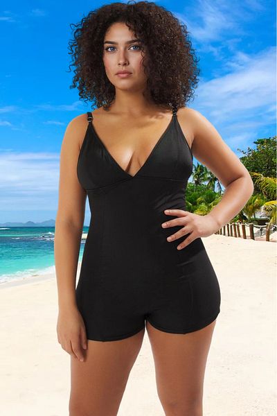 PayBuy Comfortable Deep V-Neck Relaxed Fit Plus Size Swimsuit Stretchy Fabric Wide Summer Collection
