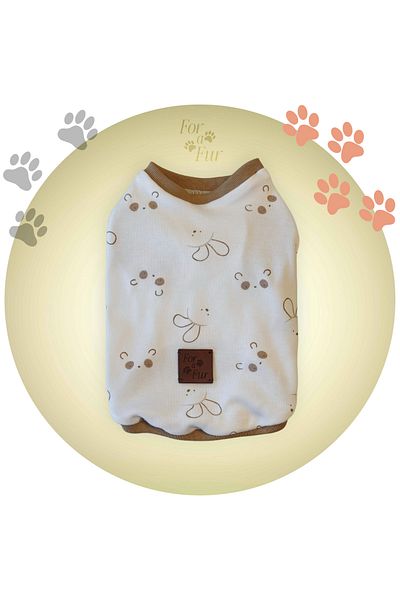 For a Fur Dog T-Shirt Brown Cream