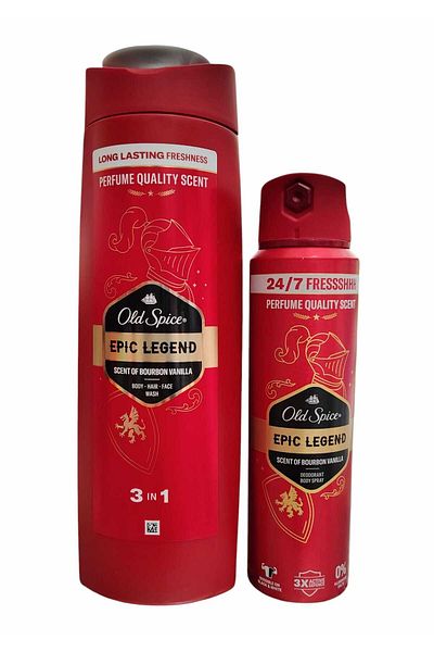 Old Spice Shower gel, Old Spice, Epic Legend, 3-in-1, 400ml, Deodorant spray Old Spice Epic Legend 150 ml