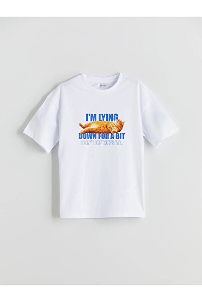 LC Waikiki Tricou pentru fetiță LCW Kids, alb, cu guler rotund