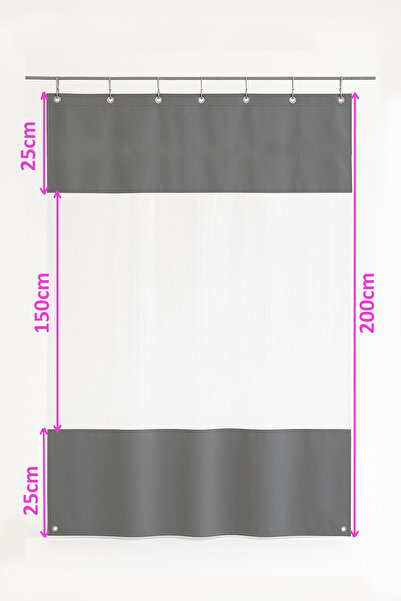 sizenelazım 0.80mm Transparent Auto Service and Washing Partition Curtain 12 Colors Height 200cm X Width 450cm