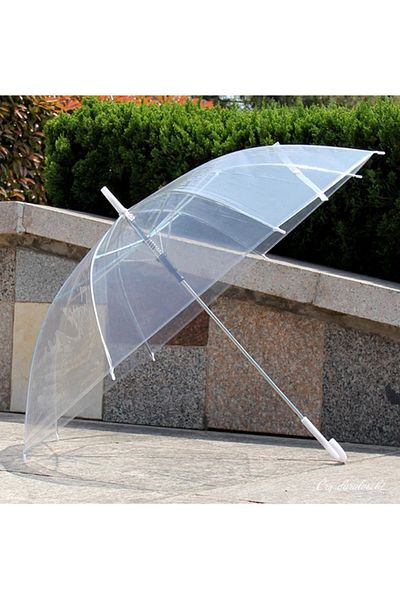 Generic Long Handle Semi Automatic Transparent Umbrella