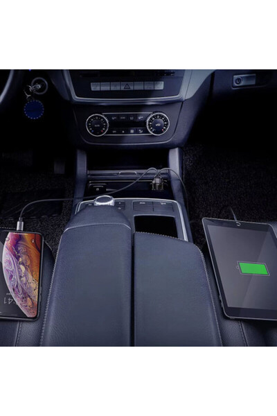 Techsuit Φορτιστής αυτοκινήτου Techsuit (TE-P31) - USB QC3.0 18W Type-C PD30W Σύνολο 48W LED Light - Μαύρο