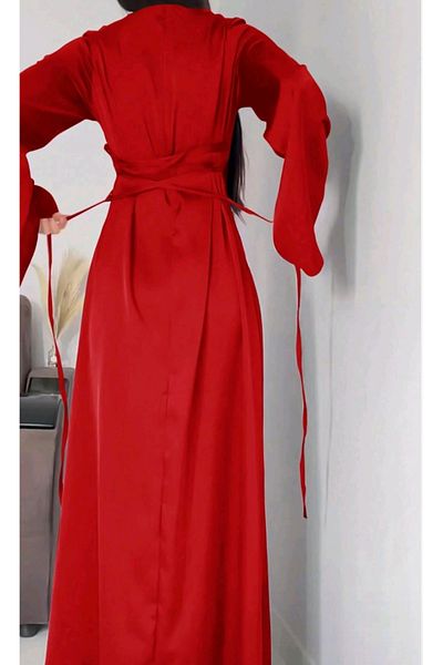 PERADO Spanish Sleeve Evening Dress with Back Zipper Piping