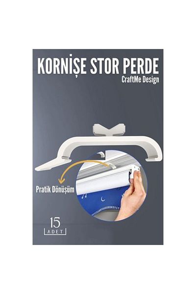 NEZADE STORE Cornişe Roller Blinds Mounting Apparatus 15 PCS