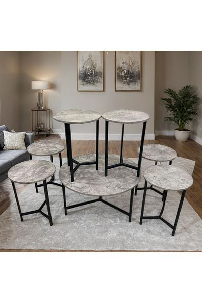 Ch 7-piece wooden table set