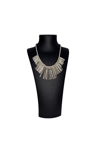 Smyrna Silver Plated Zamak Necklace (Stick Necklace)