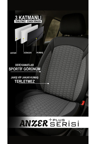 Galaxy Nissan Pulsar Compatible Anzer Plus Series Auto Seat Cover