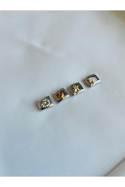 ESDE 4-Piece Charm Set Daisy- Red Heart -Star-Unicorn