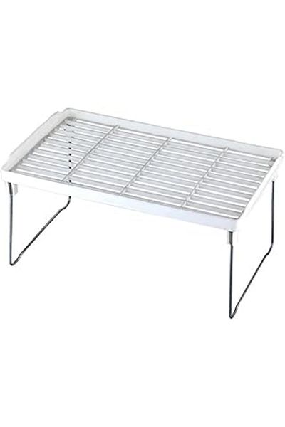 Amazeus Lirazo Cabinet Shelf Organizer, Metal Legs, Plastic Kitchen Shelf, Countertop Floor Storage Organizer