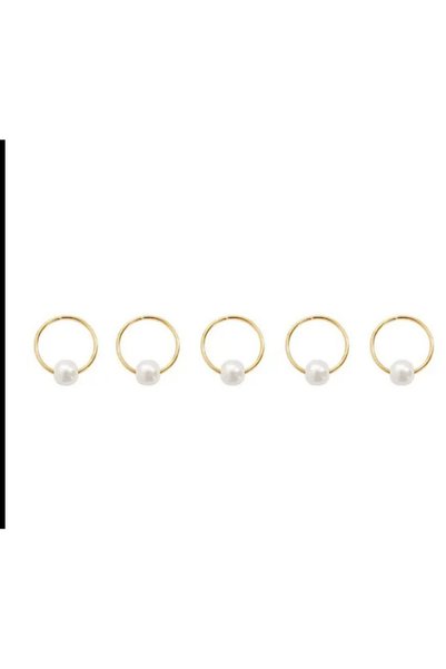 Generic Brand Set de 5 accesorii de păr cu mărgele pentru a-ți completa eleganța