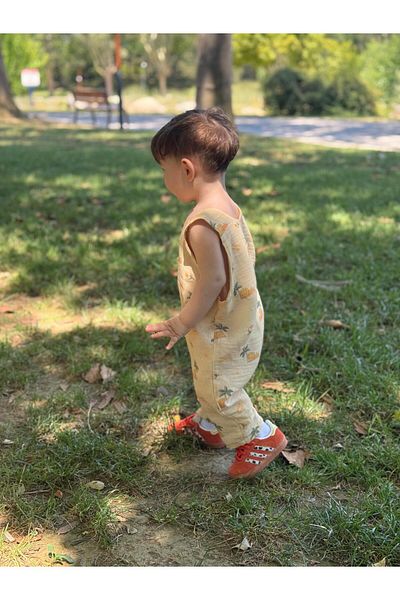 BabyDia Patterned Muslin Jumpsuit