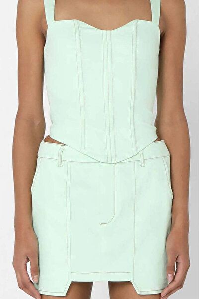 American Rag Cie Mint Green Sweetheart Neckline Corset Top - Stylish and Comfortable Design