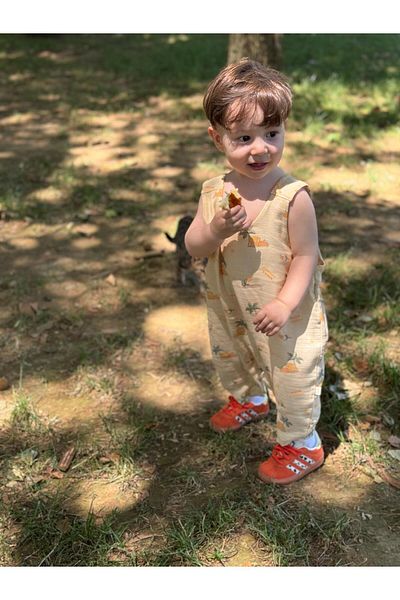 BabyDia Patterned Muslin Jumpsuit