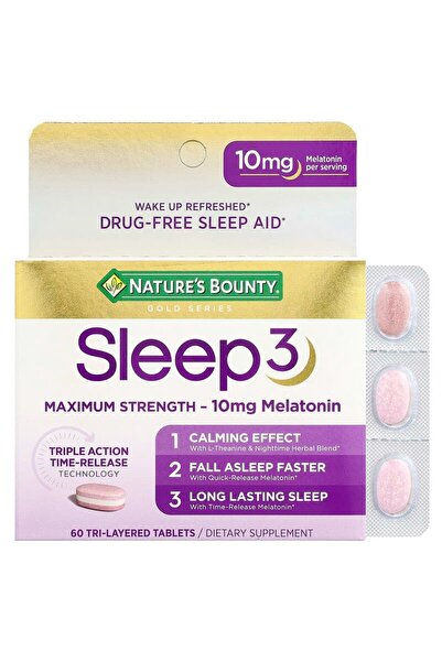 Natures Bountyy Natures Bounty Gold Serıes Sleep 3 Maxımum Strength 10 Mg Mel...