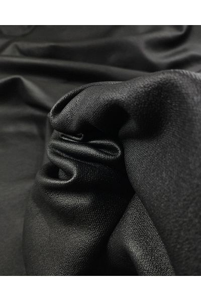 Kumaş Parça Tek En Black Plated Tok Flexible Interlock Knitted (Width 95 cm X Length 240 cm)
