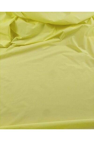 Kumaş Parça قماش قطن منسوج باللون الأصفر الليموني (العرض 150 سم × الطول 175 سم)