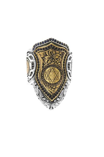 Tesbihane Zirkon Taş Mıhlamalı Mührü Süleyman İşlemeli Ayarlanabilir Ölçü 925...