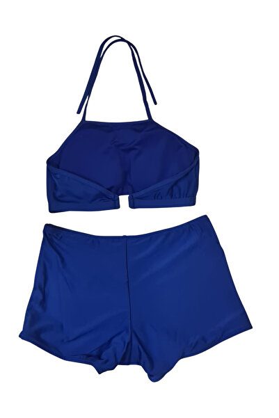 Glowzia Saksmavi Kadın Şortlu Bikini Takımı