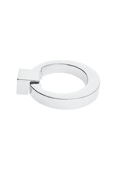 OEM Buton Cu Inel De Prindere, Pentru Mobila, Din Metal, Diametru 40 Mm, Inaltime 7 Mm, Argintiu