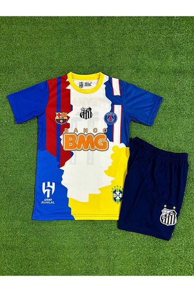 Lion Spor Tricou de fotbal pentru copii Neymar Jr. Special Design All Teams Concept