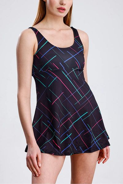 segiza Lycra Combined Shorts with Chest Pad Dress Swimsuit Women's Swimsuit Black / Sea / Shorts