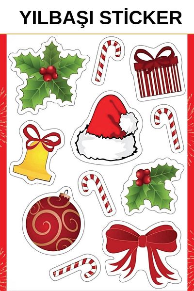 Emtory New Year Sticker 11 Pieces - New Year Sticker - New Year Gift Packaging Sticker - New Year Ornament -