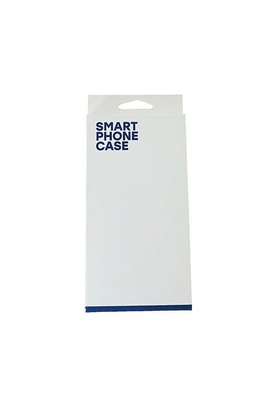 OEM Cardboard box for packaging and presenting phone cases, 205 x 96 x 22 mm, white with blue