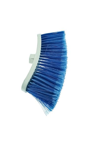 OEM Curved broom, dimensions 280 x 125 x 44mm, without handle, 90mm bristles, plastic, gray with blue