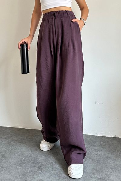 Feela Moda 2009 Elastic Waist Parachute Fabric Palazzo Women's Trousers