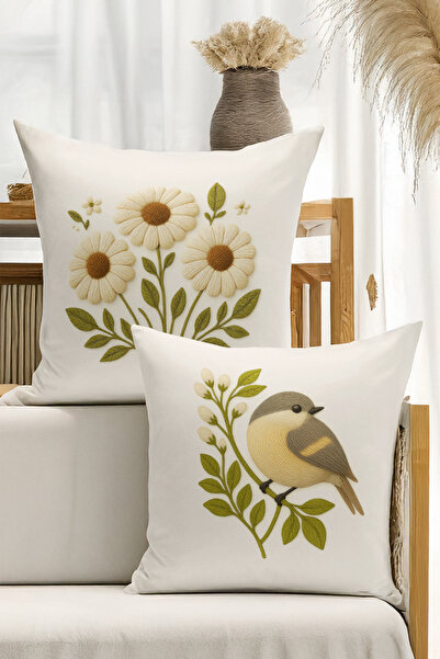 Bertille Home Σετ με 4 μαξιλαροθήκες με ψηφιακή εκτύπωση διπλής όψης (εμφάνισ...