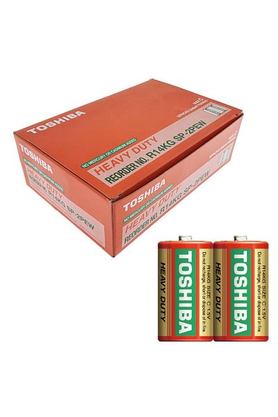 Toshiba Set of 24 batteries R14, Heavy Duty C, 1.5V, wrapped in foil