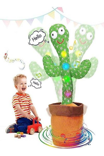 Generic Cactus Baby Toy, Kid Talking Singing, 120 Songs Recording Dancing Mimicking Toy That Repeat
