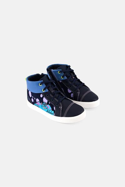 CLARKS Disney x Clarks Kids Boys Wide Fit City Scare Lace Up Casual Shoes, Navy