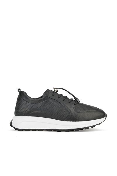 Ziya , Women's Genuine Leather Sneaker 1511050Z2341 Black