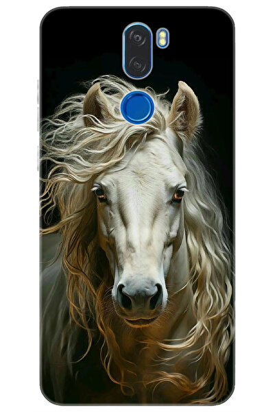 Vestel Venüs Z30 Uyumlu Kılıf Desen Baskılı Silikon Beyaz At STK:689 CP-c1LDY2i