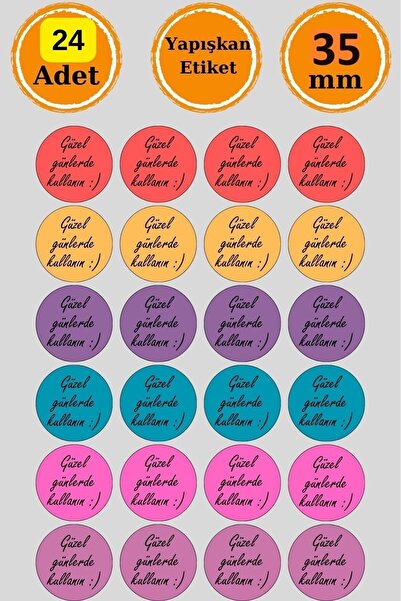 Emtory Home 24 Adet - Güzel Günlerde Kullanın Sticker - Paketleme Sticker - T...