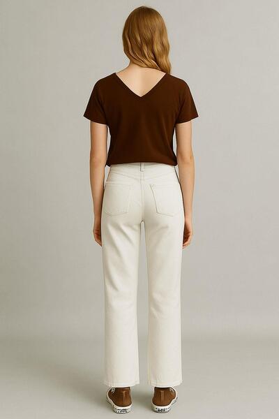 COTENCONCEPT 2 τμχ Μπλουζάκι από βαμβακερό βασικό μπλουζάκι με λαιμόκοψη V εμπρός και πίσω