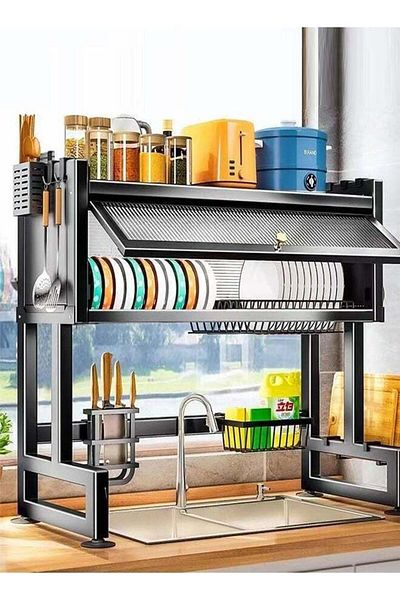 Generic Heavy Duty Over The Sink Dish Drying Stand 3 Tier Large Dish Rack Over The Counter Dish Drying Rack