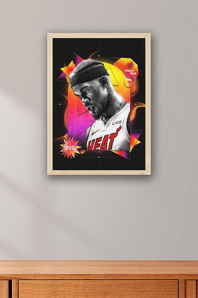 Saturn Pictură înrămată Jimmy Butler - Pictură poster NBA Miami Heat