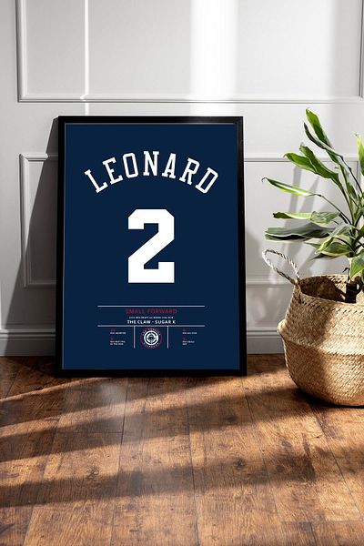 Saturn Pictură înrămată cu tricou Kawhi Leonard - NBA Los Angeles Clippers