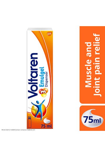 voltaren Emulgel Pain Relief Gel 75ml Dispenser | Fast Joint & Muscle Relief