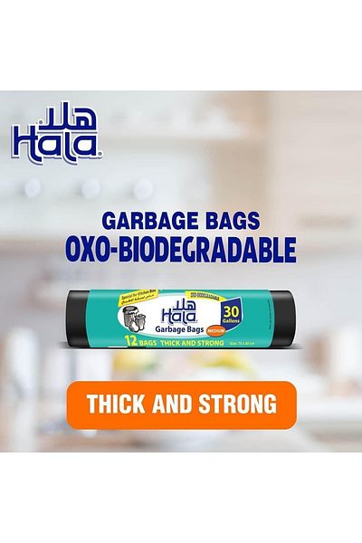 Sanita Hala Garbage Bags 30 Gallons Medium Size 72 x 85cm Durable, Leak-Resistant Trash Bags